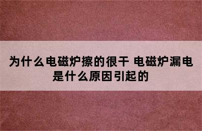 为什么电磁炉擦的很干 电磁炉漏电是什么原因引起的